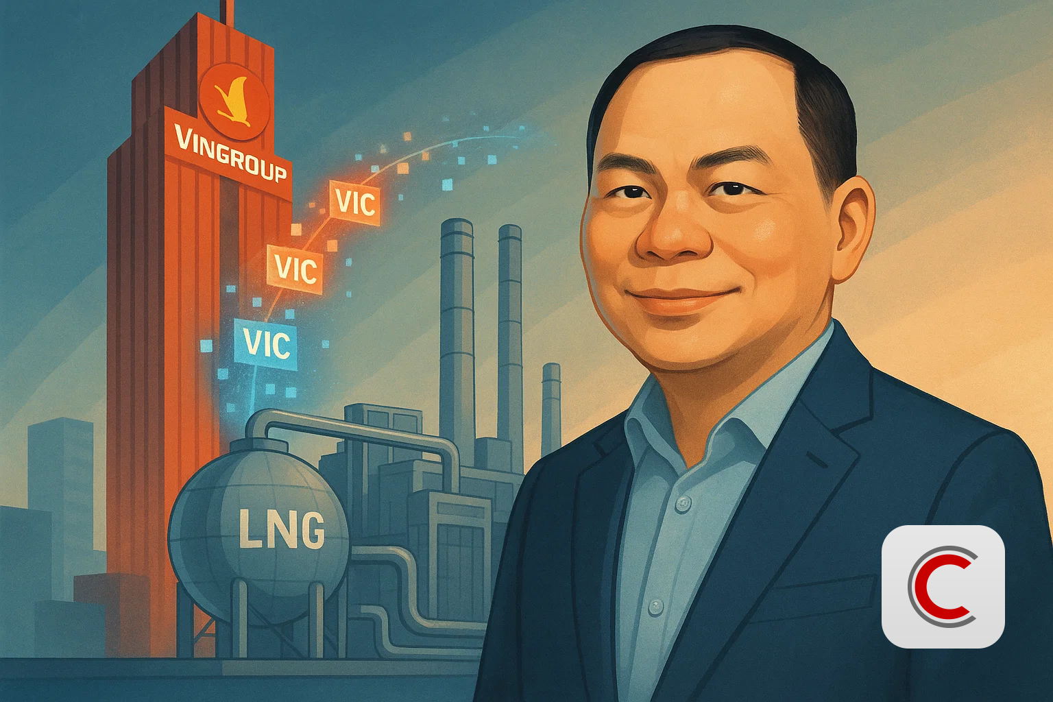 Tỷ phú Phạm Nhật Vượng góp thêm lượng cổ phiếu trị giá hơn 10.000 tỷ đồng vào công ty sản xuất điện LNG - Ảnh 1