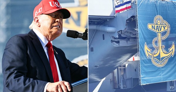 Tàu sân bay lộ 'vết sẹo 8 tháng chưa lành' - Ông Trump phát biểu ngay phía trước: Hải quân Mỹ nói sao?