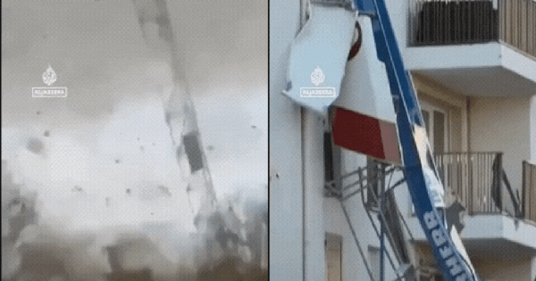 Lốc xoáy kinh hoàng ở Paris khiến cần cẩu đổ sập, hàng chục người thương vong