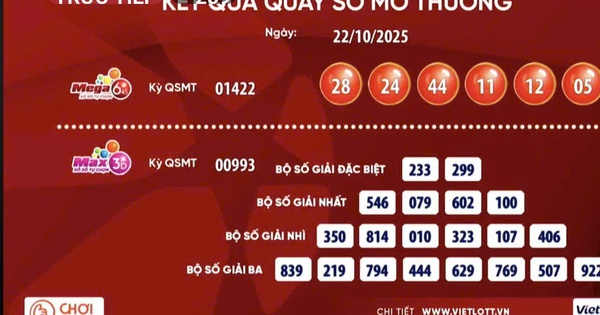 Vé số Vietlott lại có người trúng giải Jackpot hàng trăm tỉ đồng