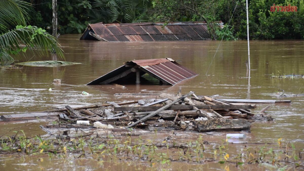 Vừa quần thảo Việt Nam, bão Bualoi tiếp tục tàn phá quốc gia này: Mưa lớn từ đêm tới sáng, nhà cửa ngập tới nóc, trường học phải đóng cửa - Ảnh 6