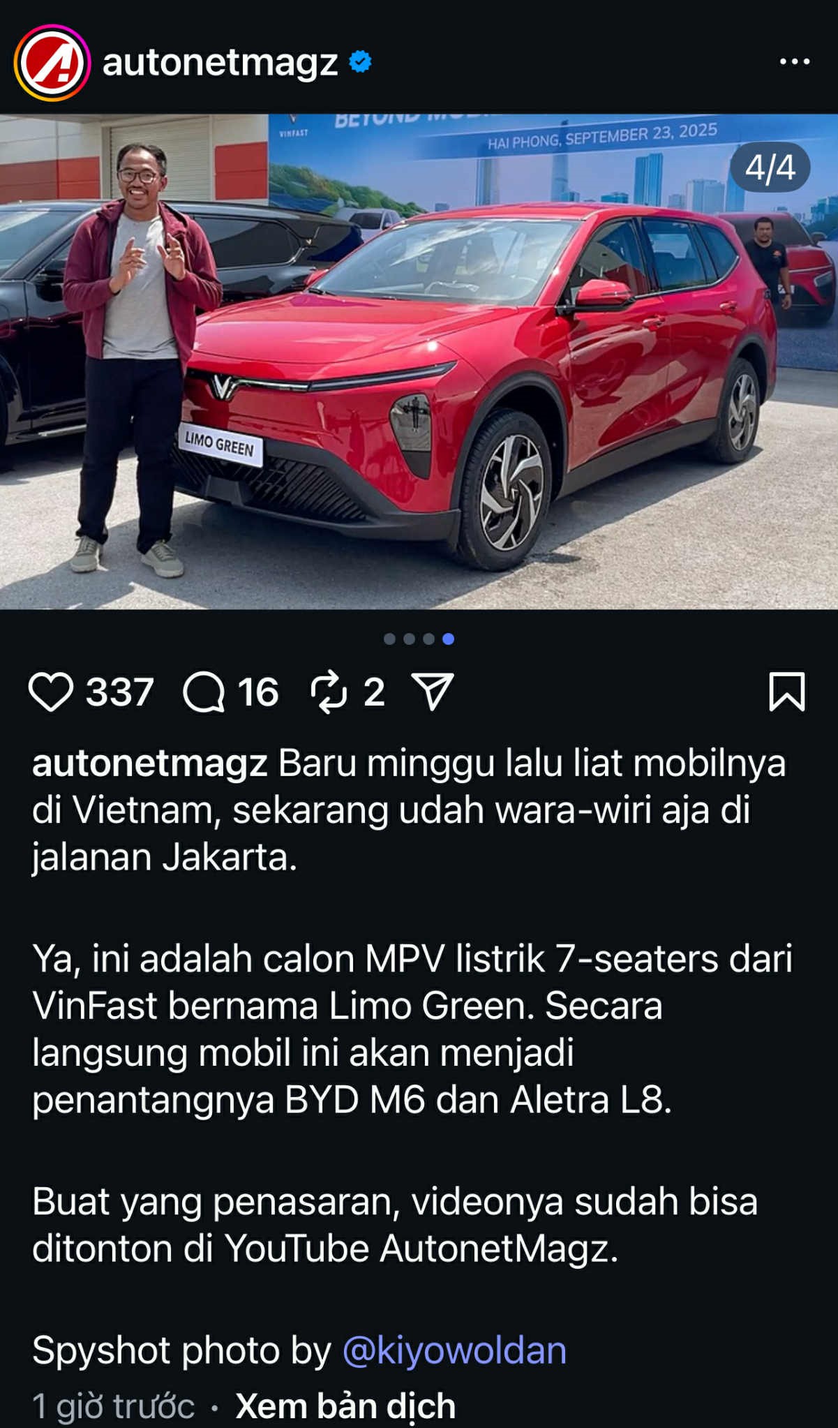 Bàn giao đến tay khách Việt chưa đầy 2 tháng, mẫu MPV điện đầu tiên của tỷ phú Phạm Nhật Vượng đã rục rịch xuất ngoại? - Ảnh 2