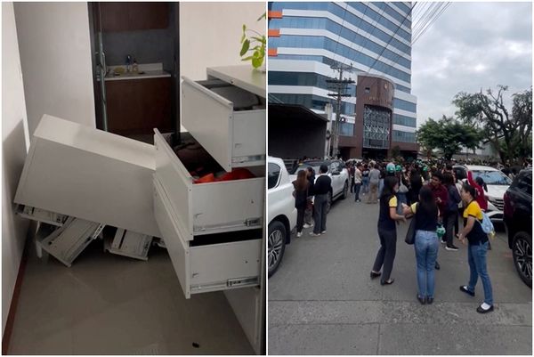 Video: Động đất mạnh 7,4 độ ở Philippines rung chuyển mọi thứ, người dân hoảng loạn bỏ chạy - Ảnh 1