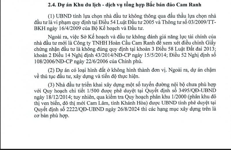Khu du lịch của Hoàn Cầu Cam Ranh bị thanh tra chỉ ra nhiều vi phạm - Ảnh 1