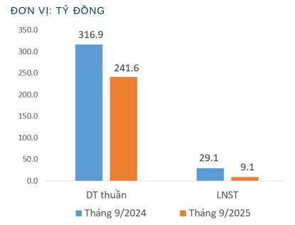 Dệt may Thành Công (mẹ) báo lãi tháng 9/2025 chỉ bằng 31% cùng kỳ - Ảnh 1
