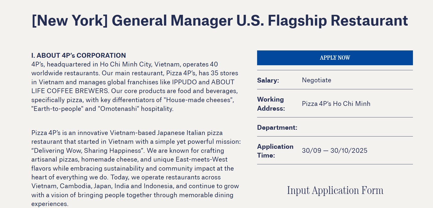 Pizza 4P's chuẩn bị mở cửa hàng ở Mỹ, mục tiêu doanh thu 3 triệu USD - Ảnh 1