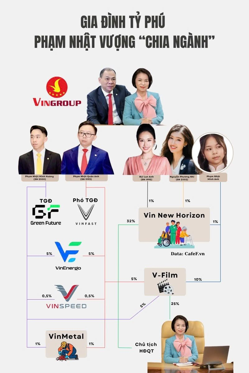 Gia đình tỷ phú Phạm Nhật Vượng 'chia đất' cho con cái như thế nào? - Ảnh 1