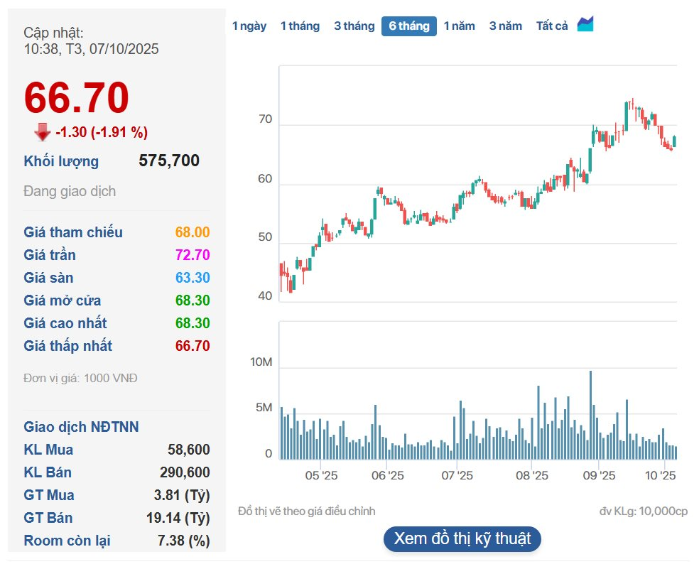 Được mua 6,3 triệu cổ phiếu GMD với giá 10.000 đồng khi thị giá trên sàn gần 67.000 đồng, dàn lãnh đạo Gemadept "bỏ túi" hàng chục tỷ đồng - Ảnh 1