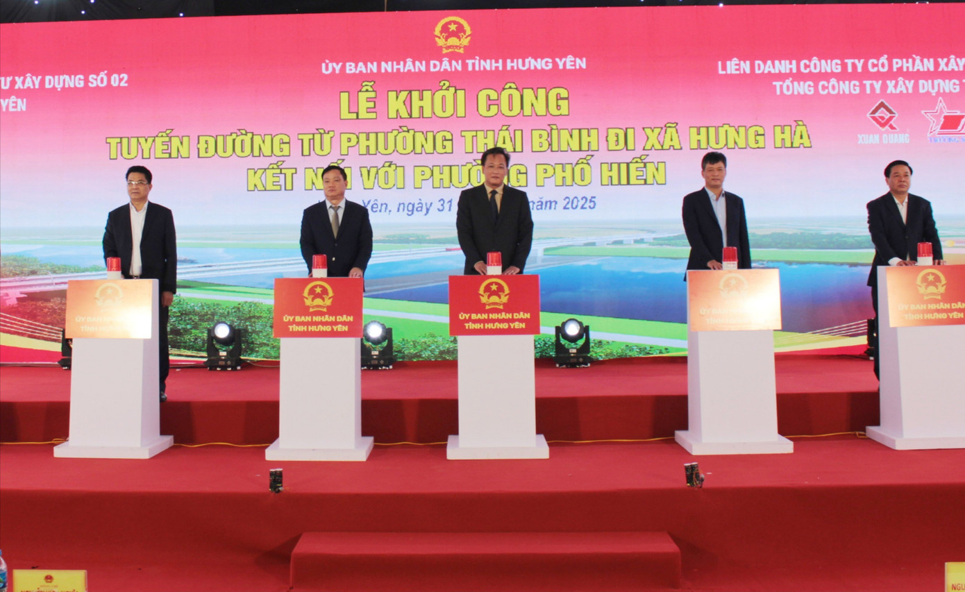 Hưng Yên khởi công tuyến đường 5.000 tỷ đồng nối phường Thái Bình với Phố Hiến - Ảnh 1