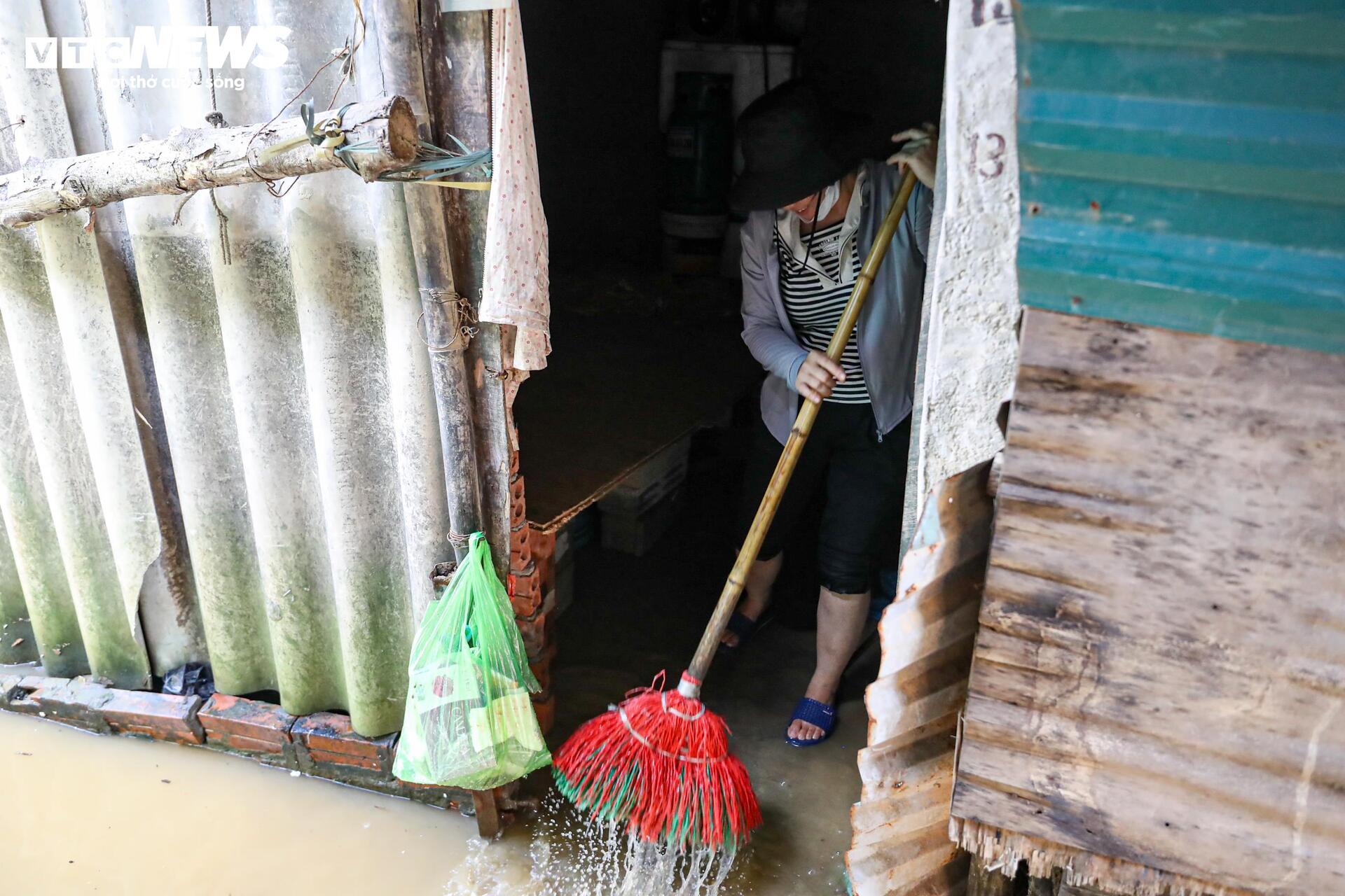 Sông Hồng dâng nước lớn, bủa vây khu dân cư ven bờ - Ảnh 11