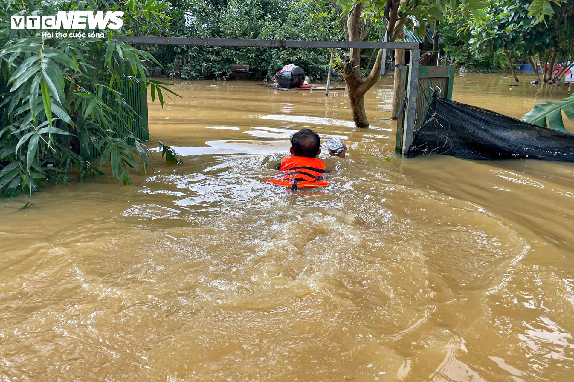 Sông Hồng dâng nước lớn, bủa vây khu dân cư ven bờ - Ảnh 29