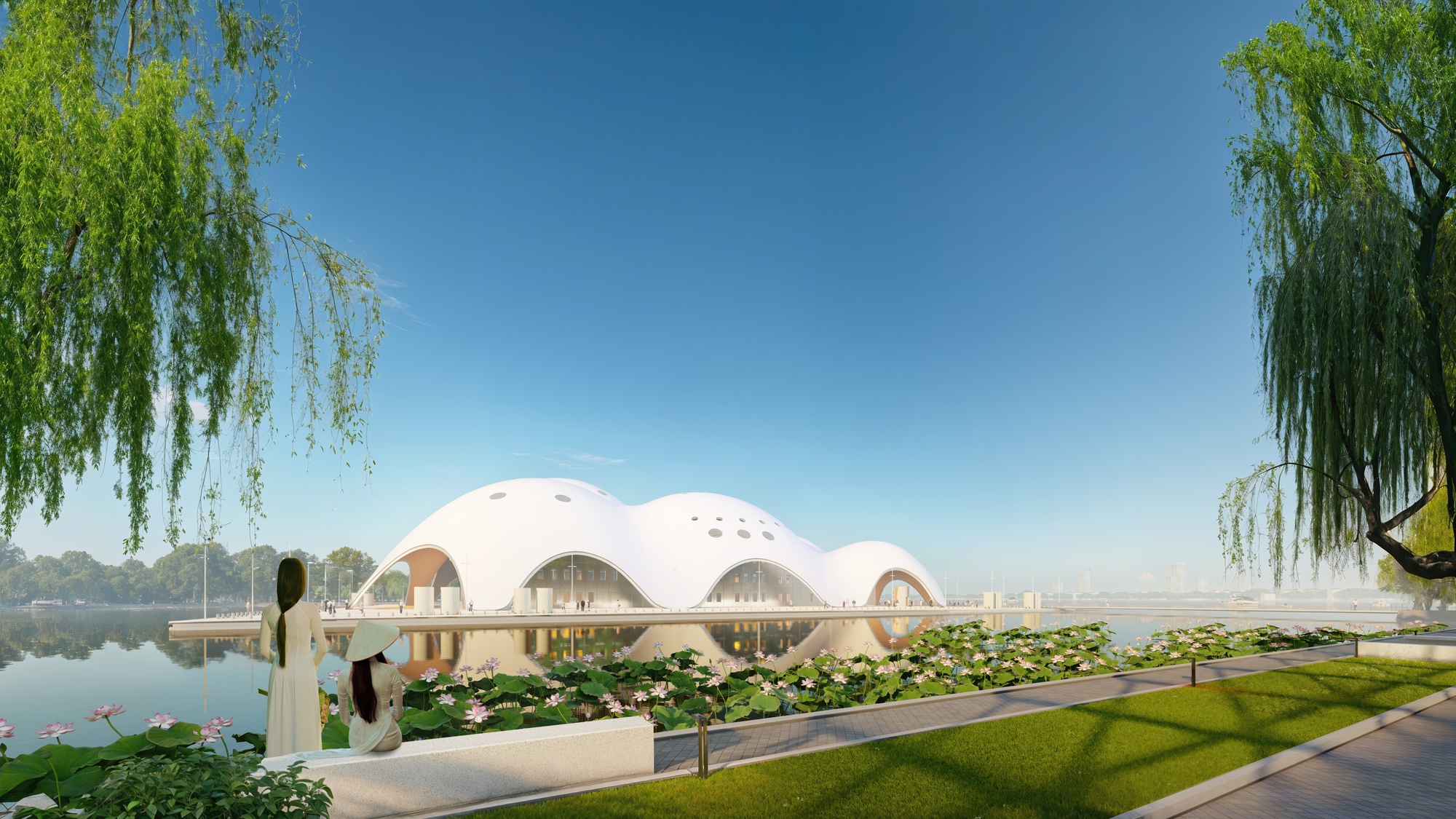 Nhà hát Ngọc Trai "vô tiền khoáng hậu" giữa Hồ Tây khiến Sun Group quyết đầu tư gần 13.000 tỷ đồng xây dựng có gì đặc biệt? - Ảnh 1
