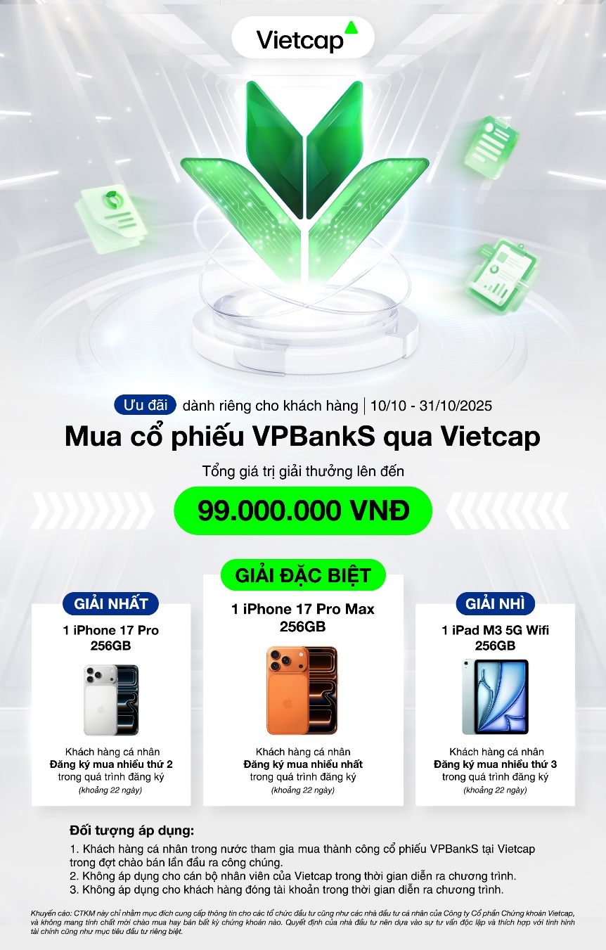 Trúng quà thật PRO tại Vietcap khi mua cổ phiếu VPBankS IPO - Ảnh 1