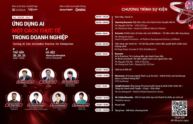 VCCorp kết hợp SoftBank tổ chức sự kiện "Ứng dụng AI một cách thực tế trong doanh nghiệp" - Ảnh 1