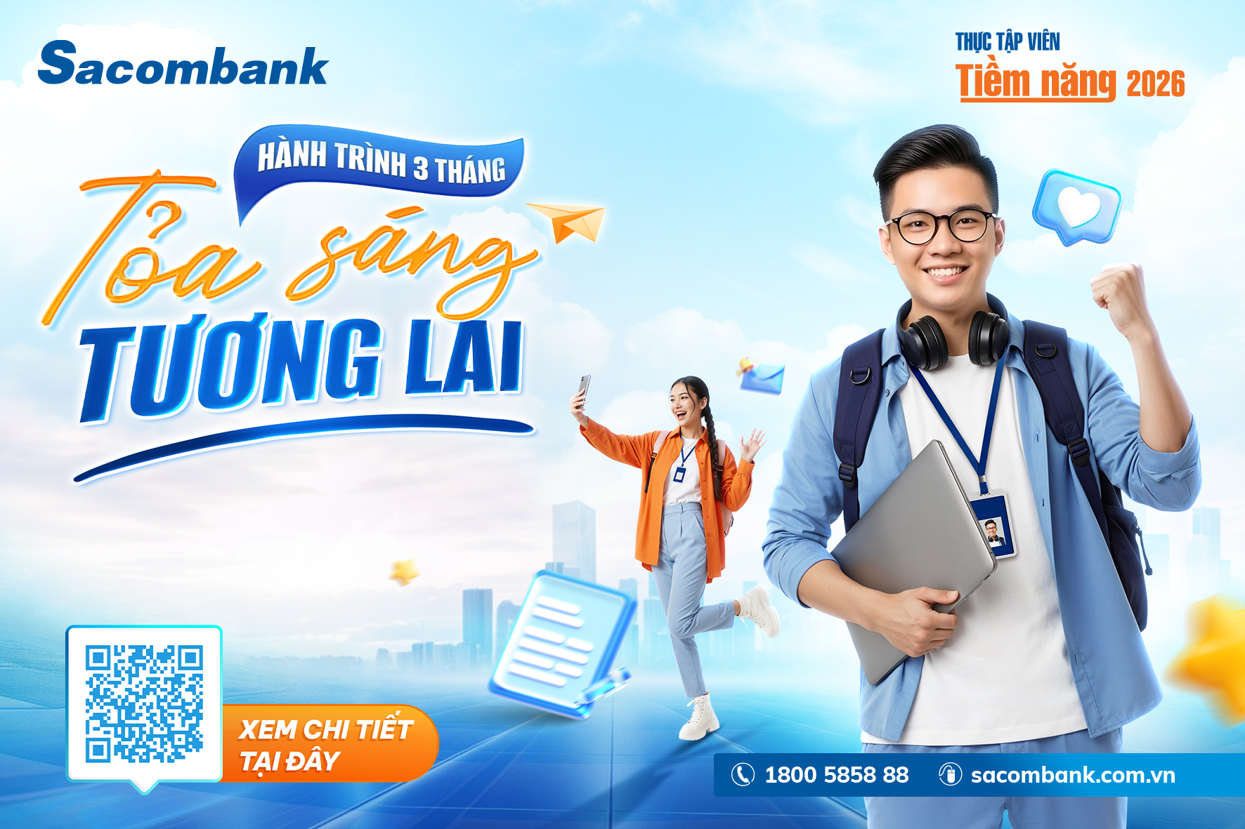 Sacombank khởi động thực tập viên tiềm năng 2026 “Hành trình 3 tháng – Tỏa sáng tương lai” - Ảnh 1