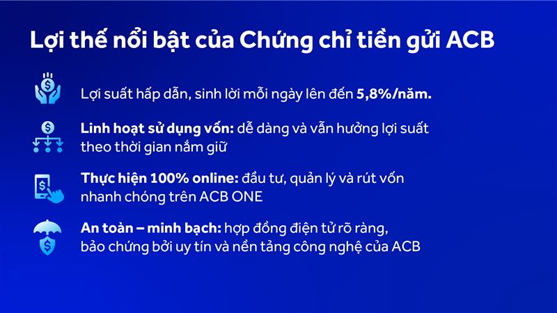 ACB ra mắt sản phẩm đầu tư Chứng chỉ tiền gửi trên ACB ONE - Ảnh 2