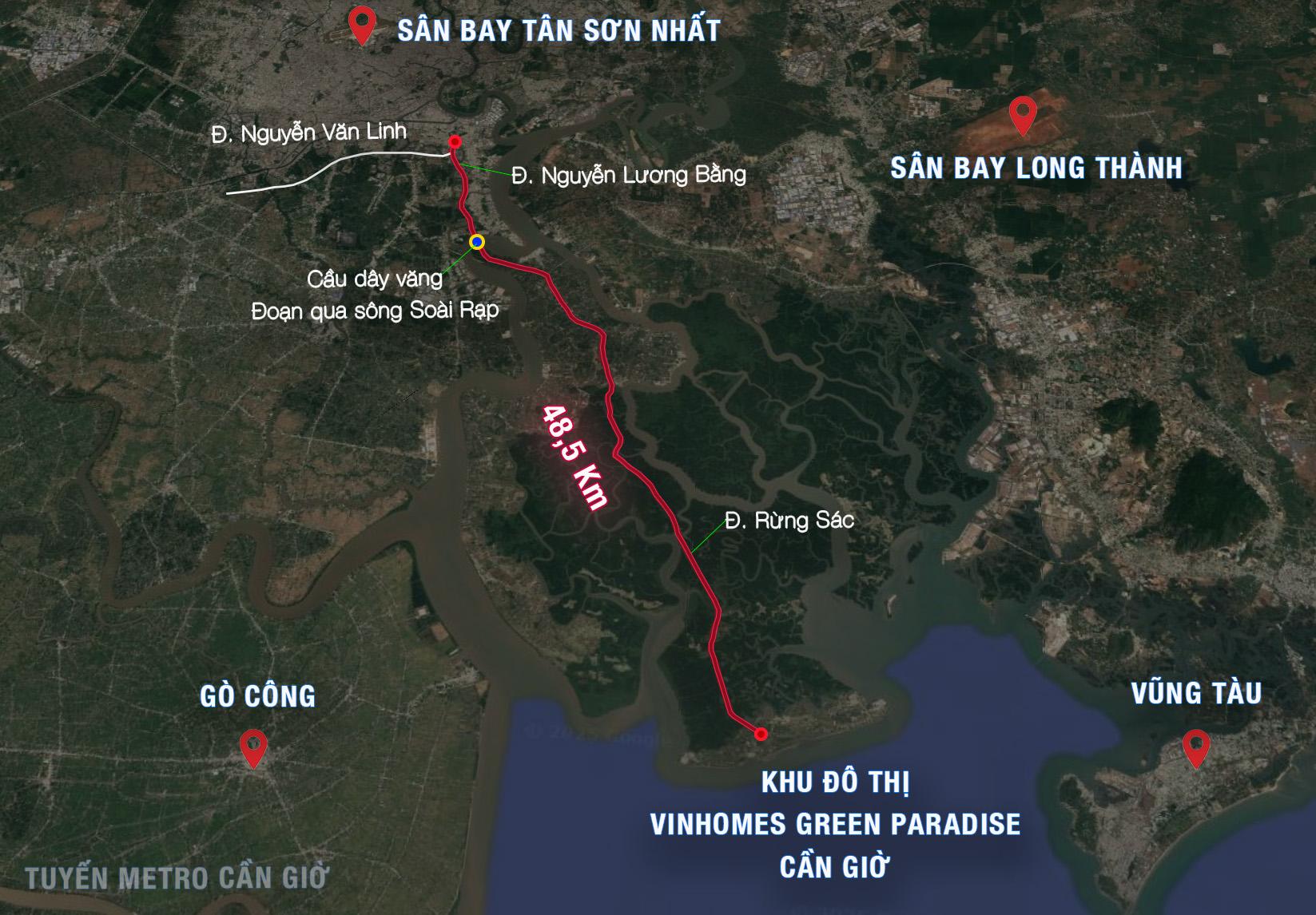 Toàn cảnh khu vực sẽ được Vingroup đầu tư gần 3 tỷ USD làm metro, nối trung tâm TP.HCM với siêu dự án lấn biển lớn nhất Việt Nam - Ảnh 2