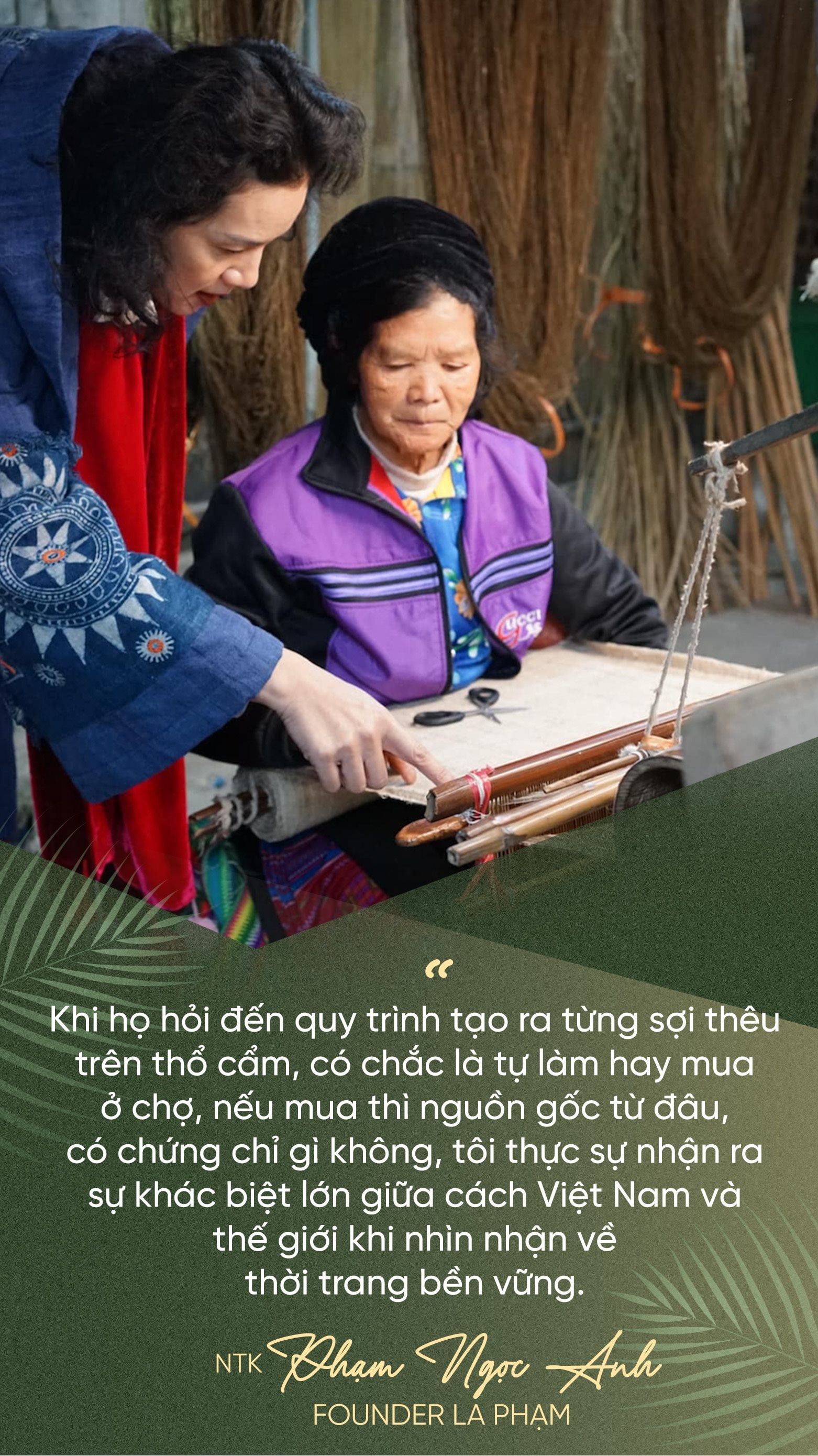 Từ sợi lá dứa, sợi ngô hay vỏ trái cây tưởng chừng như bỏ đi, nhà thiết kế Việt ‘biến hóa’ đưa thời trang dân tộc ra sàn diễn quốc tế - Ảnh 6