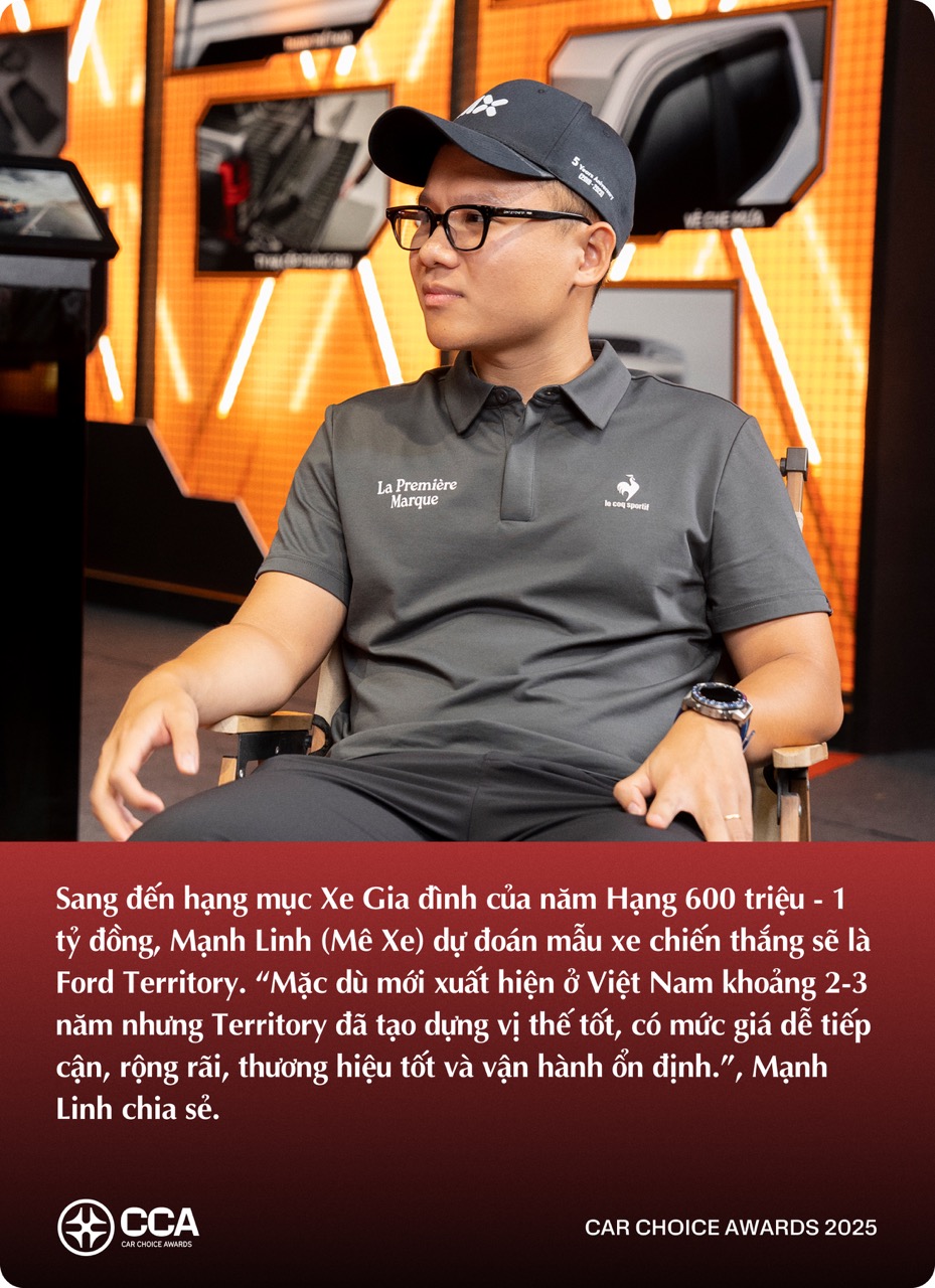 KOL trẻ ngành xe dự đoán xe thắng giải Car Choice Awards 2025: Có lựa chọn không theo số đông - Ảnh 2