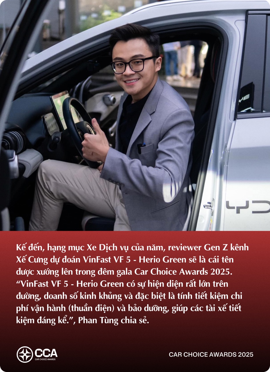 KOL trẻ ngành xe dự đoán xe thắng giải Car Choice Awards 2025: Có lựa chọn không theo số đông - Ảnh 6