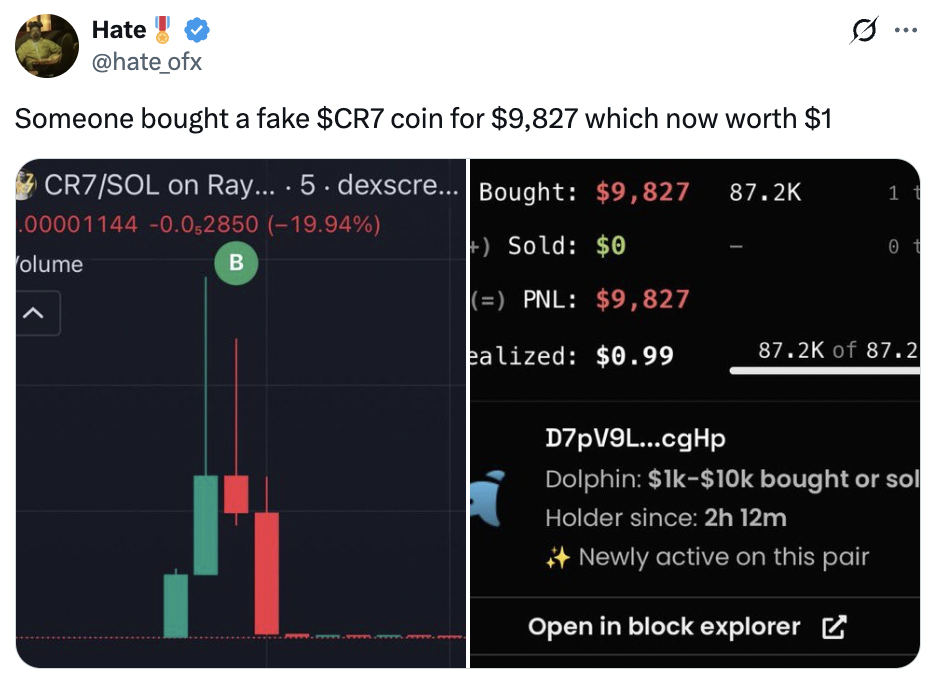 Đồng tiền Cristiano Ronaldo CR7 lừa đảo 143 triệu đô chỉ trong 15 phút - Ảnh 2