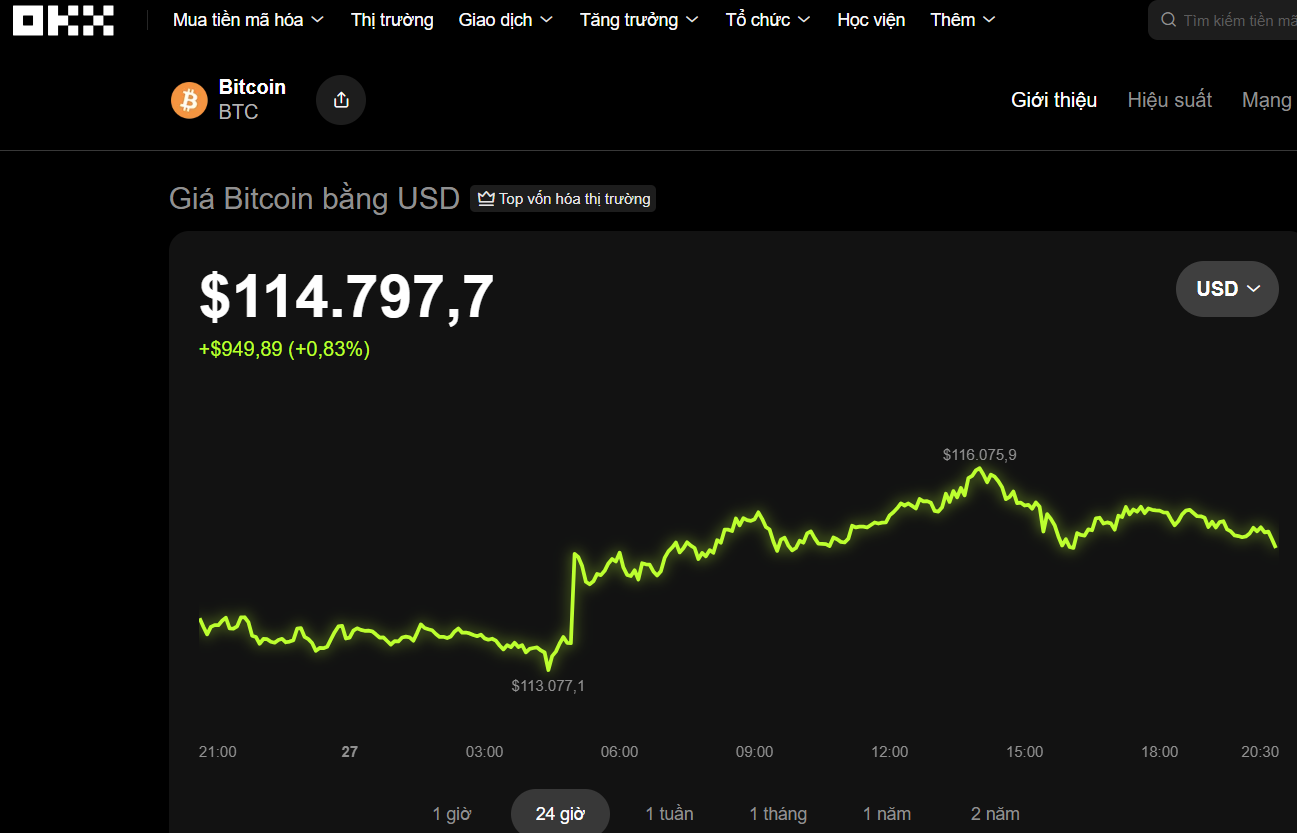 Thị trường tiền số hôm nay, 27-10: Điều gì xảy ra nếu Bitcoin mất mốc 109.000 USD? - Ảnh 1