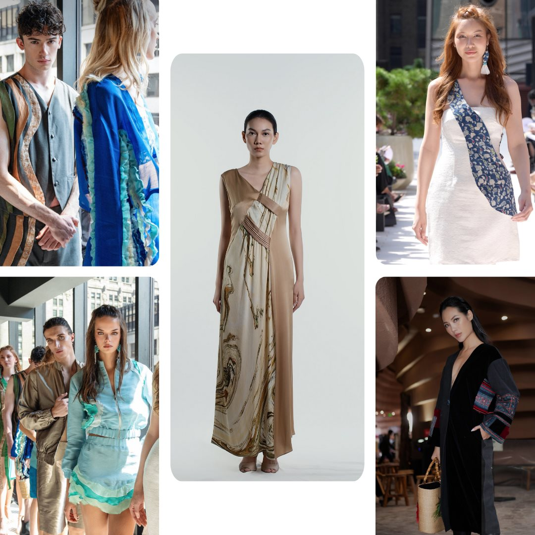 Từ sợi lá dứa, sợi ngô hay vỏ trái cây tưởng chừng như bỏ đi, nhà thiết kế Việt ‘biến hóa’ đưa thời trang dân tộc ra sàn diễn quốc tế - Ảnh 3