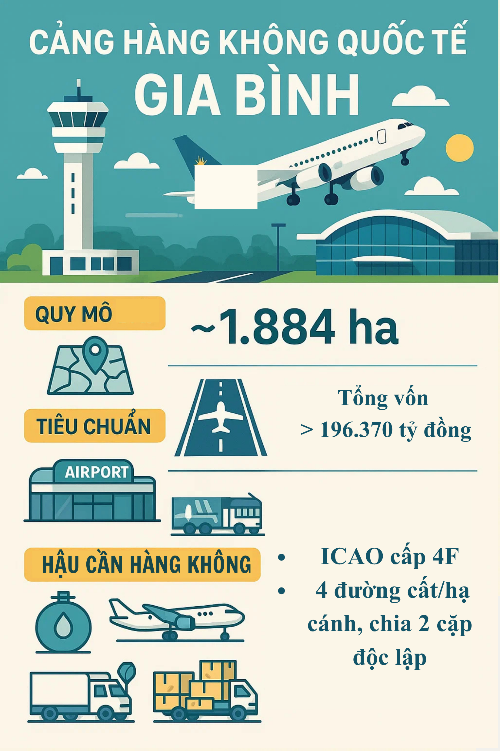 Soán ngôi Nội Bài thành sân bay lớn nhất miền Bắc, Gia Bình lại gây 'choáng' về vốn đầu tư: 196.370 tỷ đồng! - Ảnh 1