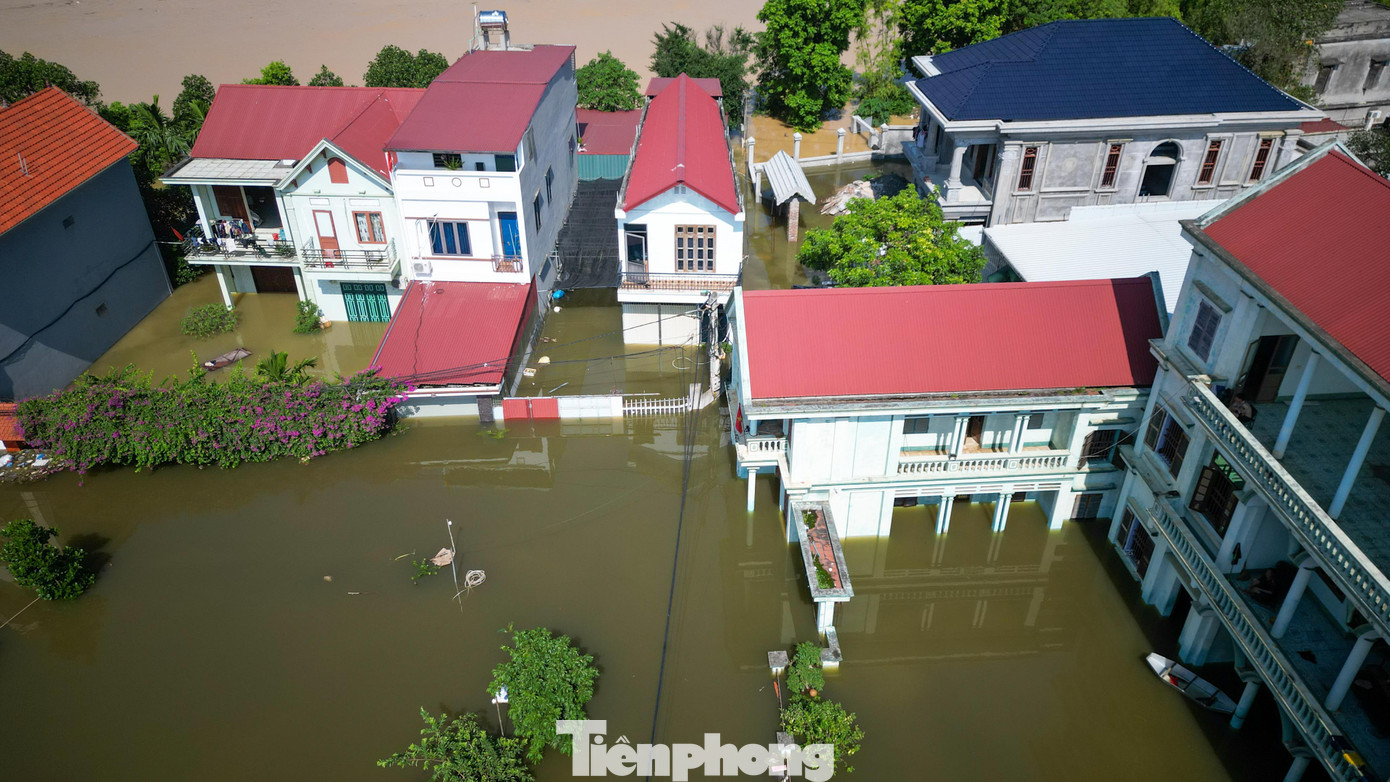 Biệt thự chìm trong biển nước, làng Quả Cảm thành ‘ốc đảo’ giữa Bắc Ninh - Ảnh 3