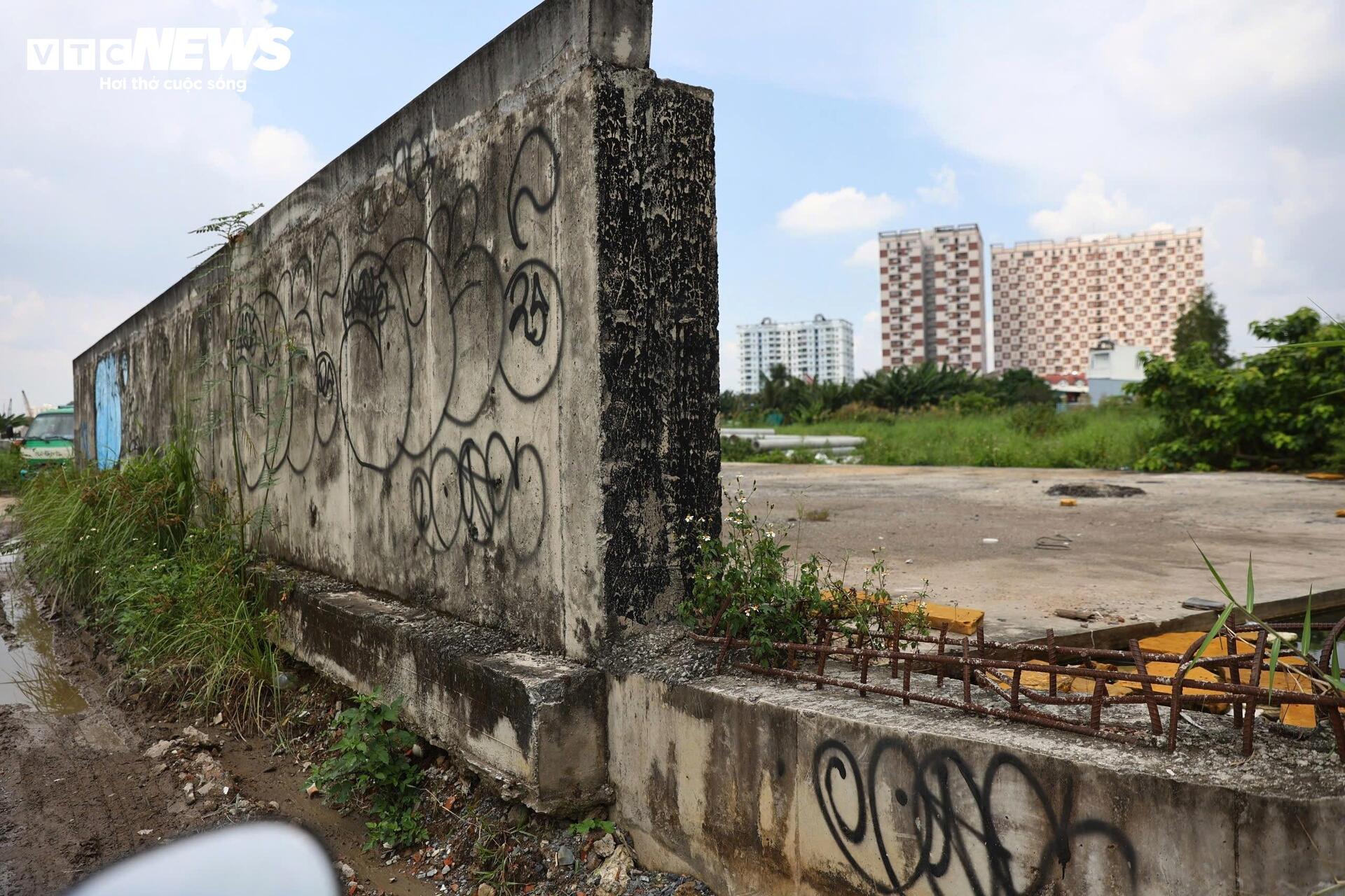 Cận cảnh gần 3 km Vành đai 2 TP.HCM trước ngày tái khởi công - Ảnh 7