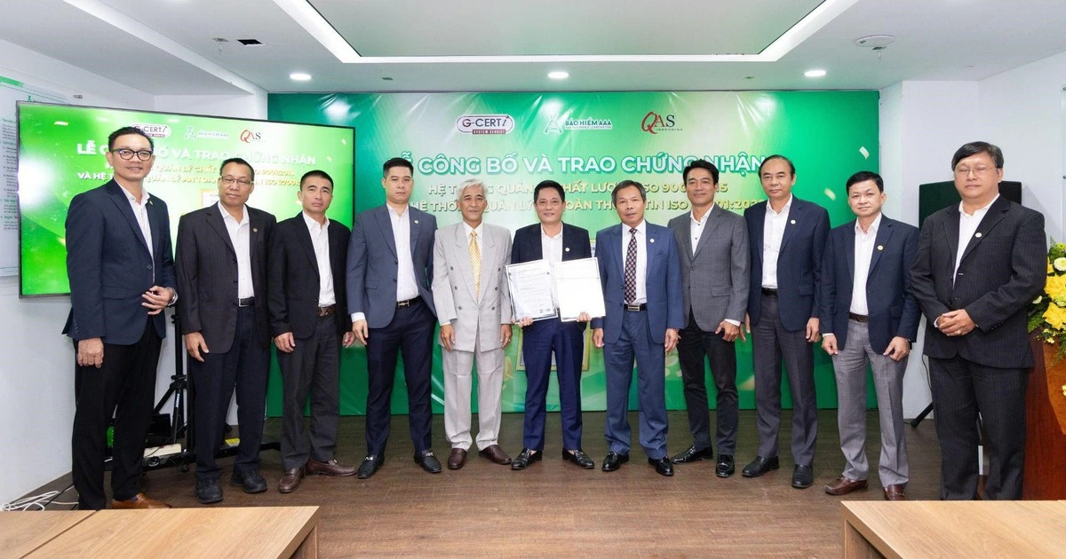 Bảo hiểm AAA tự hào đạt chứng nhận ISO 9001:2015 và ISO/IEC 27001:2022