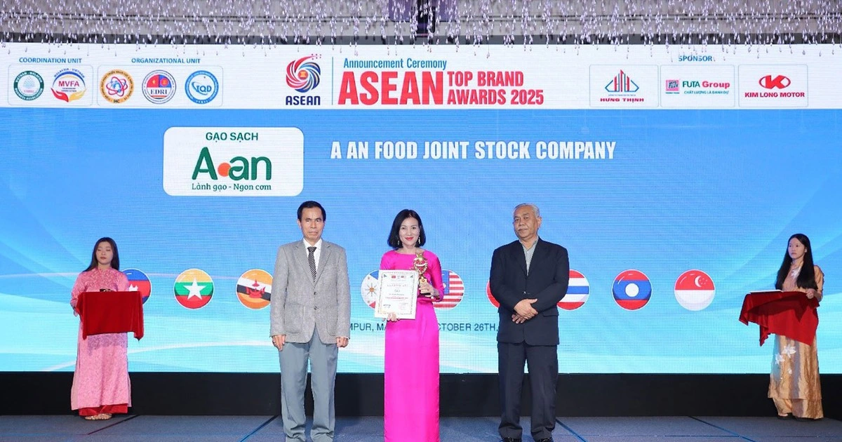 Gạo sạch Aan xuất sắc đạt top 10 thương hiệu uy tín hàng đầu ASEAN 2025