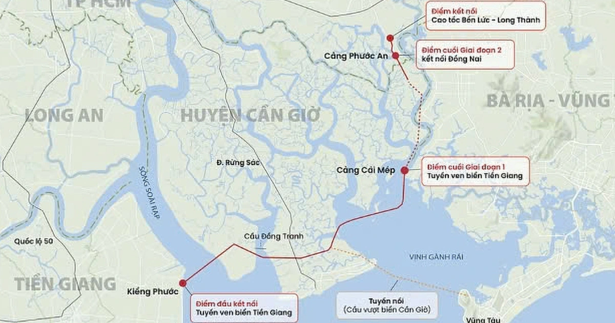 Nối Cần Giờ - Vũng Tàu thành hành lang ven biển mới