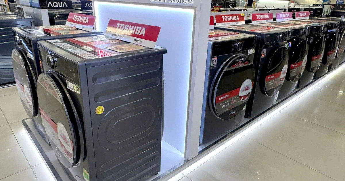 Máy giặt Toshiba tăng trưởng kỷ lục, dẫn đầu doanh số tháng 9 tại Điện máy Xanh