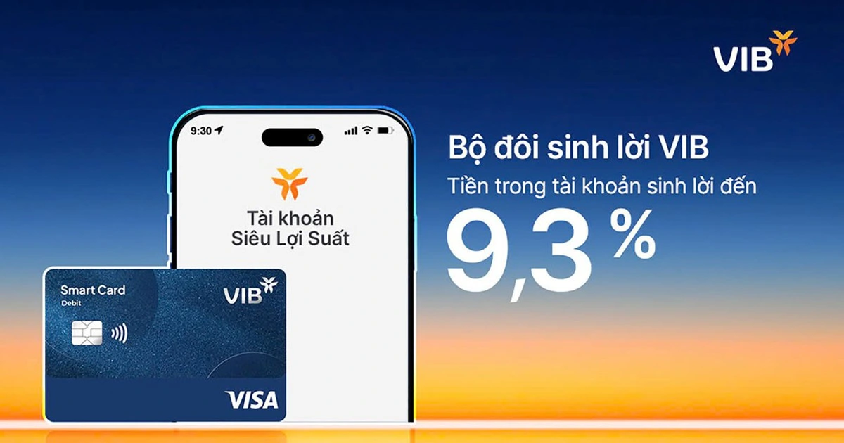 Bộ đôi Sinh Lời VIB, giải pháp tài chính tối ưu dòng tiền đến 9,3%