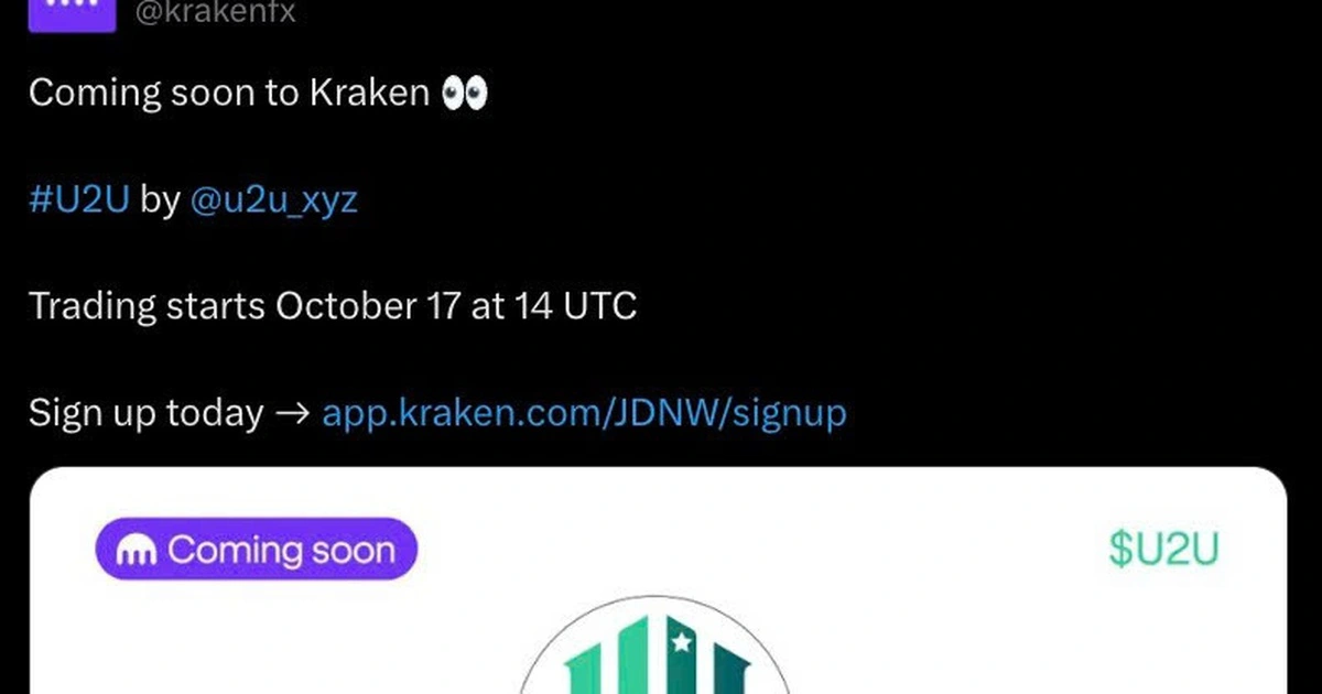 Nền tảng blockchain U2U Network của Việt Nam niêm yết trên sàn tài sản số Kraken Mỹ