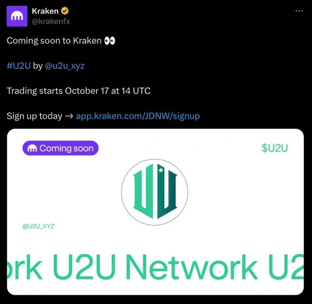 Nền tảng blockchain U2U Network của Việt Nam niêm yết trên sàn tài sản số Kraken Mỹ - Ảnh 1