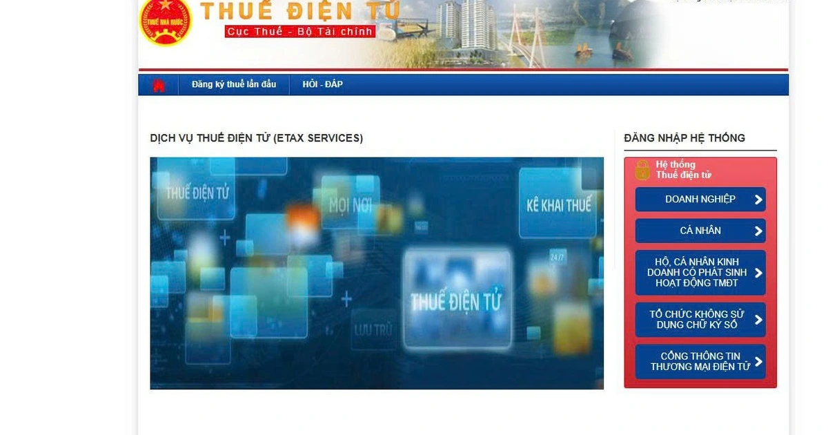 Tạm dừng hệ thống thuế điện tử từ 11 - 12.10
