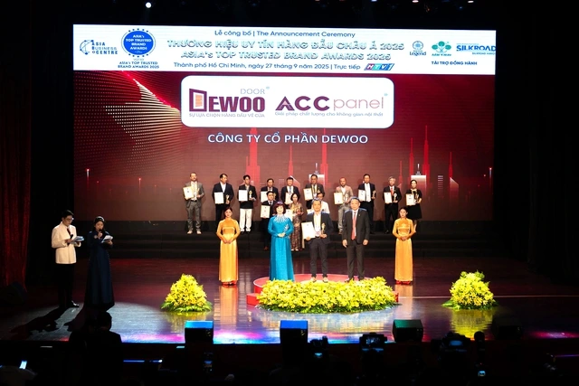 DEWOO Group được vinh danh Top 100 Thương hiệu Uy tín Hàng đầu Châu Á 2025 - Ảnh 1