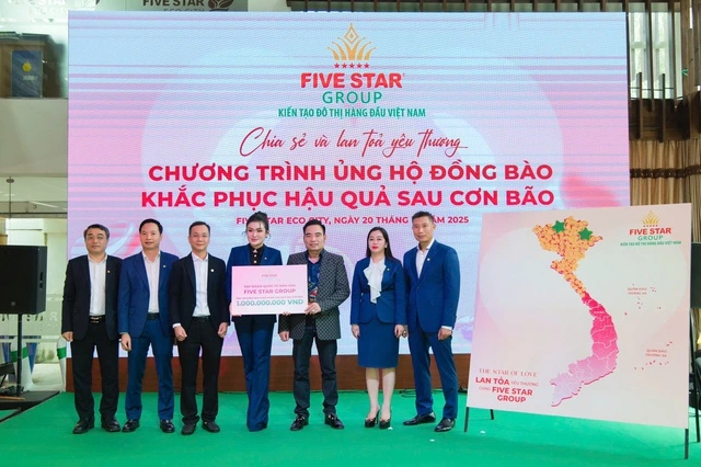 Five Star Group quyên góp 1 tỉ đồng hỗ trợ đồng bào vùng lũ - Ảnh 2