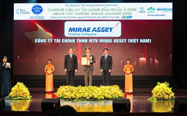Mirae Asset nhận giải thưởng Top 10 Thương hiệu Uy tín Hàng đầu Châu Á 2025 - Ảnh 1