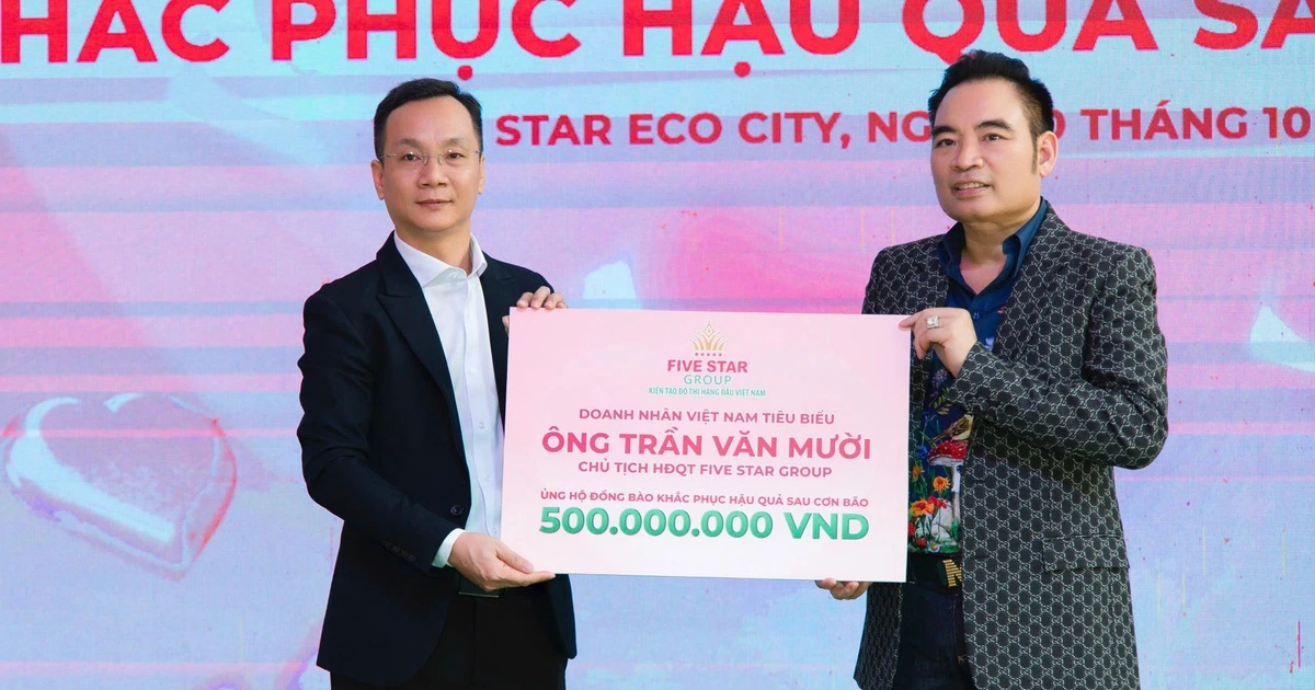 Five Star Group quyên góp 1 tỉ đồng hỗ trợ đồng bào vùng lũ