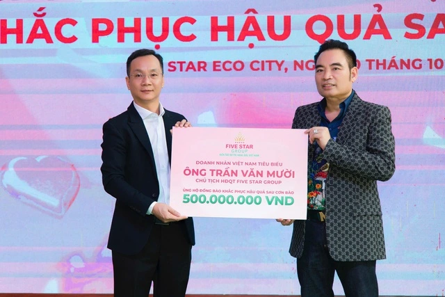 Five Star Group quyên góp 1 tỉ đồng hỗ trợ đồng bào vùng lũ - Ảnh 1
