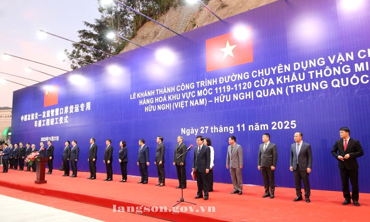Chính thức khánh thành cửa khẩu thông minh gần 175 tỷ đồng, quy mô 6 làn xe kết nối Việt Nam - Trung Quốc - Ảnh 1