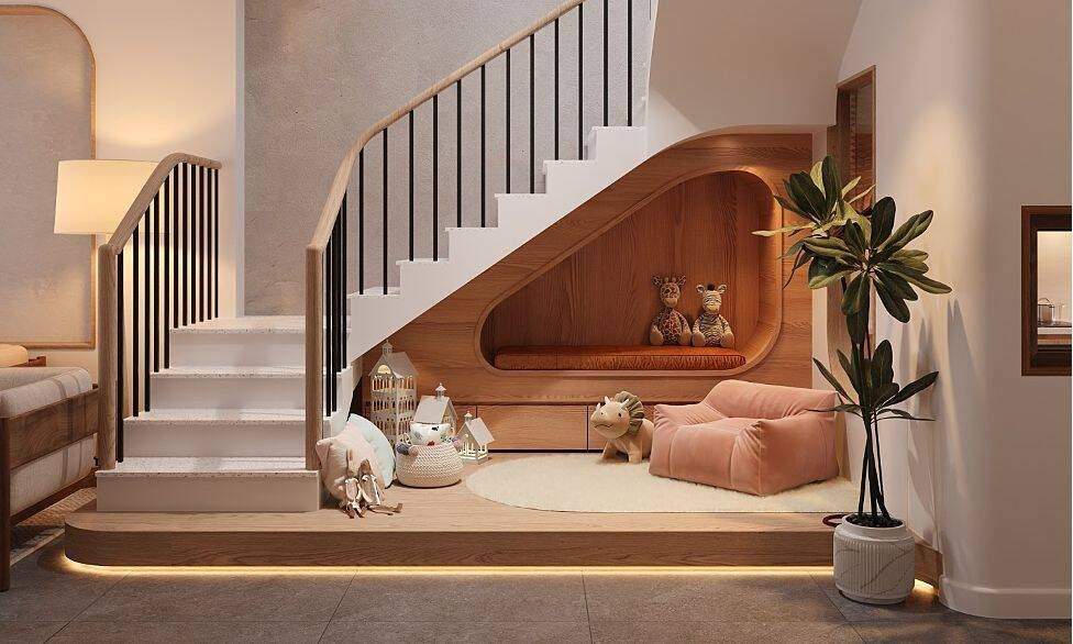 Những ý tưởng biến gầm cầu thang thành không gian sinh hoạt đáng mơ ước - Ảnh 2