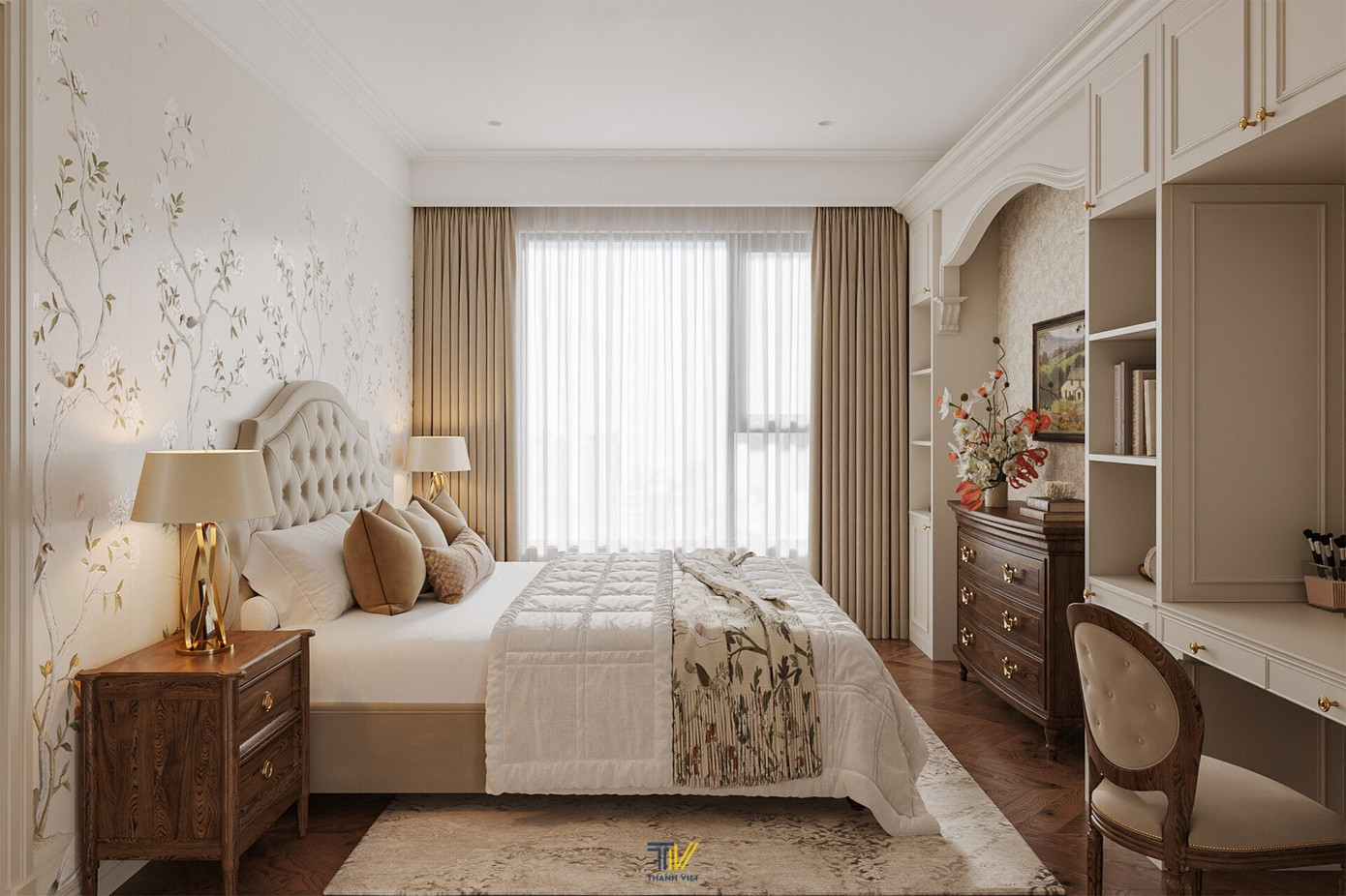 Thiết kế nội thất phong cách Âu Mỹ cho căn hộ 110m2 - Ảnh 10