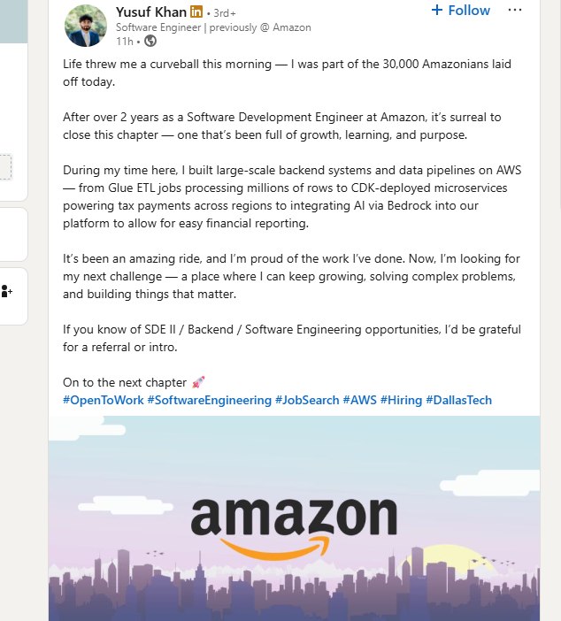 Amazon đuổi 14.000 người: “Tháng trước tôi vẫn là nhân viên xuất sắc” - Ảnh 3