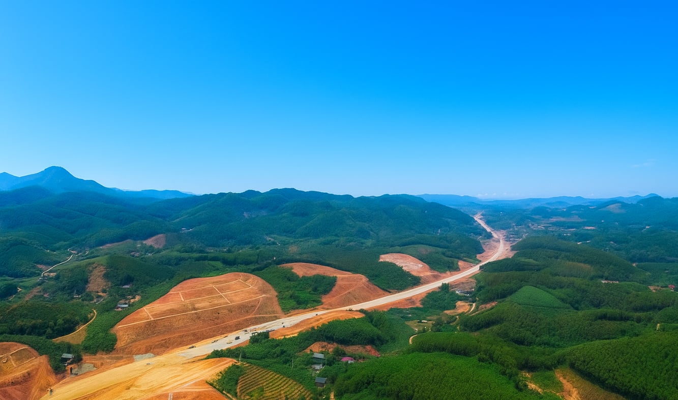 Gần 200 mũi thi công, hơn 1.600 công nhân và 1.400 máy móc đẩy nhanh tiến độ, quyết hoàn thành cao tốc 105km theo chỉ đạo của Thủ tướng - Ảnh 2