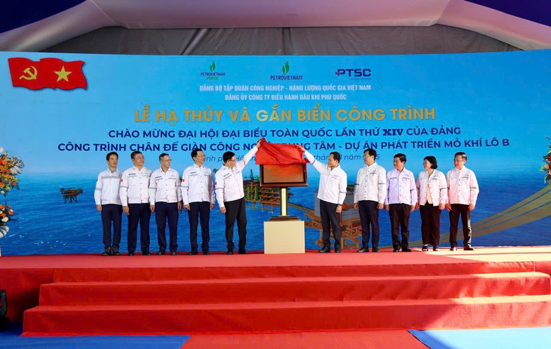 Petrovietnam gắn biển hạng mục trọng yếu Dự án Phát triển mỏ khí Lô B-Ô Môn - Ảnh 1