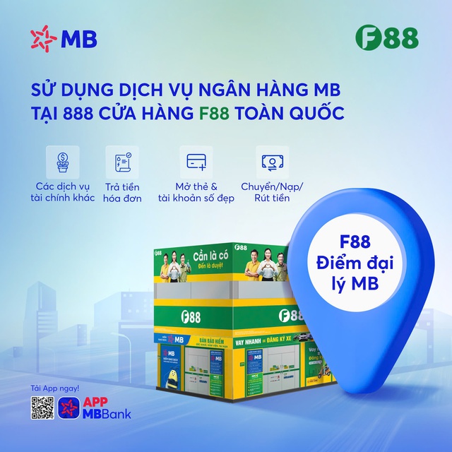 MB hợp tác F88, mở rộng thêm 888 điểm giao dịch ngân hàng toàn quốc - Ảnh 1